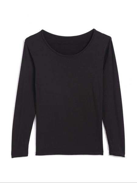 Women's Thermal Shirts Fleece Lined Athletic Tops Long Sleeve Compression Workout Baselayer for Cold Weather, Soft Breathable Round Neck Long Sleeve Thermal Warm Tops, Casual Fall & Winter Fitted Bottom Layering Shirts for Women