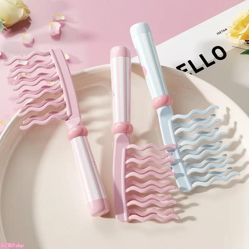 Double Row Wavy Teeth Hair Styling Comb, Anti‑Static Scalp Massage Detangling Brush, Volumizing Hair Tool for Salon Home Daily Hairstyle Styling