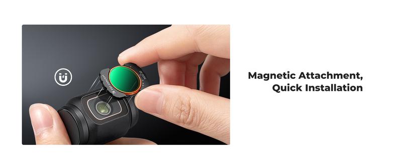 K&F CONCEPT Magnetic Effect & ND & CPL Filter Set Compatible with DJI Osmo Pocket 3, 3 Pack CPL Black Diffusion 1/4 ND2-32 Filters Accessories, HD Optical Glass/Multi-Coated