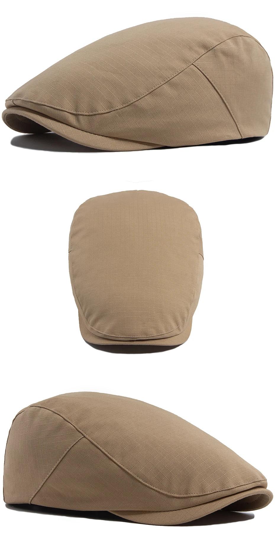 Spring Autumn Women Beret Casual Vintage Men Newsboy Cap Ladies Visor Flat Hat Button Adjustable For 55-59cm Head Circum Ference