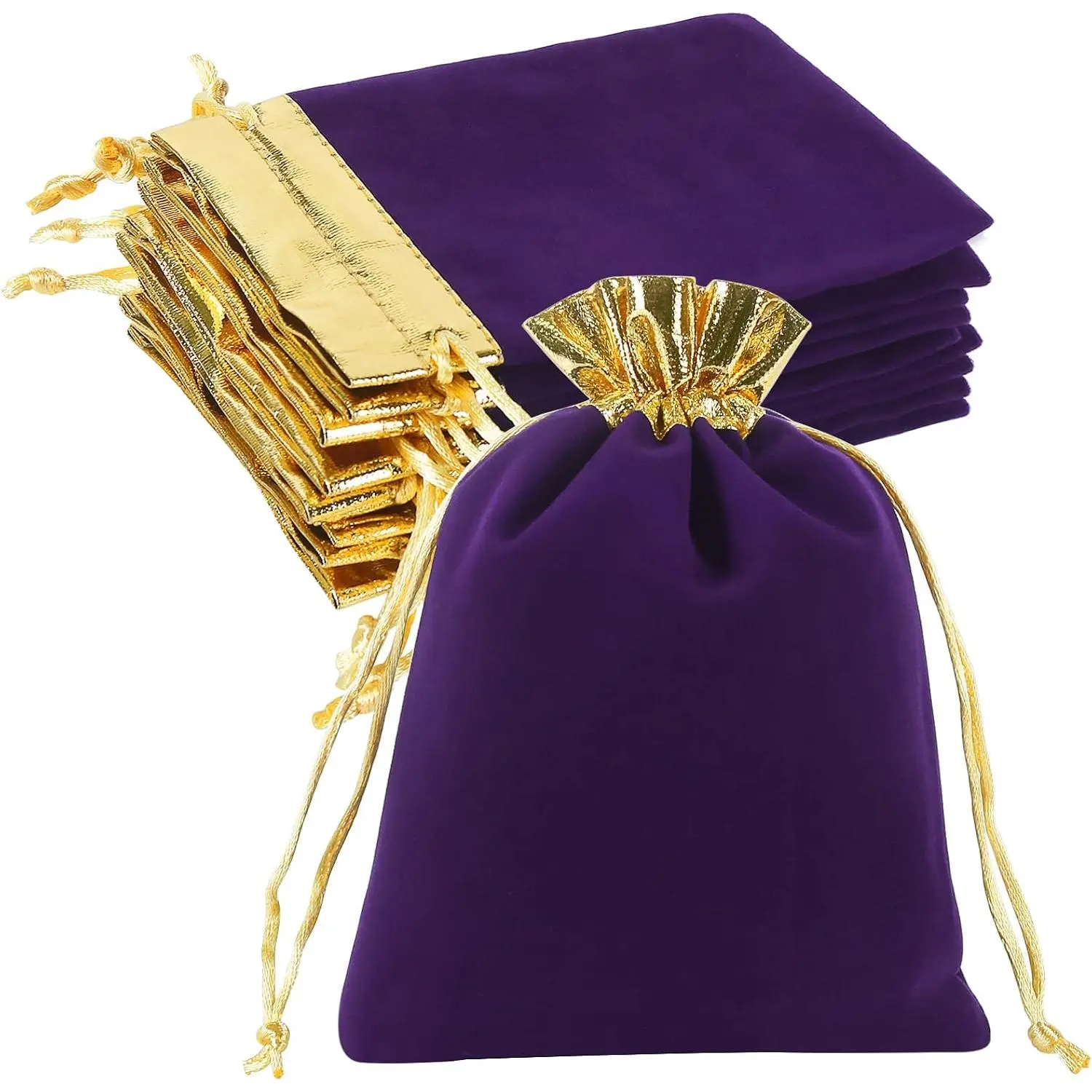 10 count  Bags with Drawstrings 5x7 inch,   Cloth  Pouches Baggies Sacks for Small   Party Favor