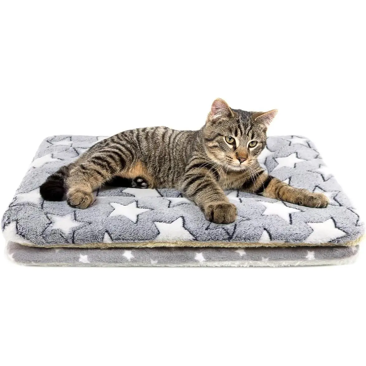 2 Pack Cat Blanket for Indoor Cats Ultra Soft and Warm Calming Cat Bed Fleece Pet Mat for Anxiety and Stress Washable Kitten Blanket