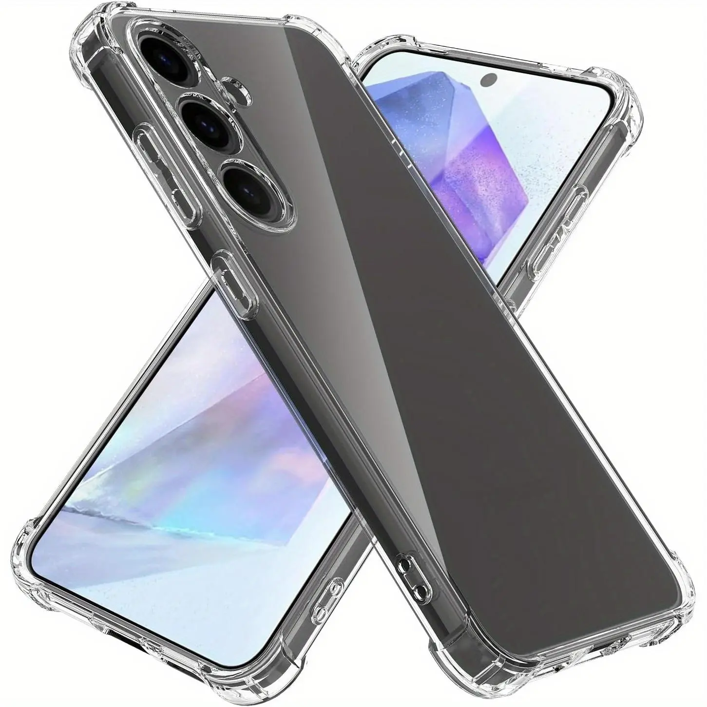 Phone Case - for Samsung Galaxy A55/A54/A53/A52/A35/A25/A15 Phone Case, Soft TPU Shock-Absorbent Elastic Ultra-Thin Anti-Collision And Anti-Shock Protection Phone Case for Samsung Galaxy YA73/A72/A42/A34 (Transparent)