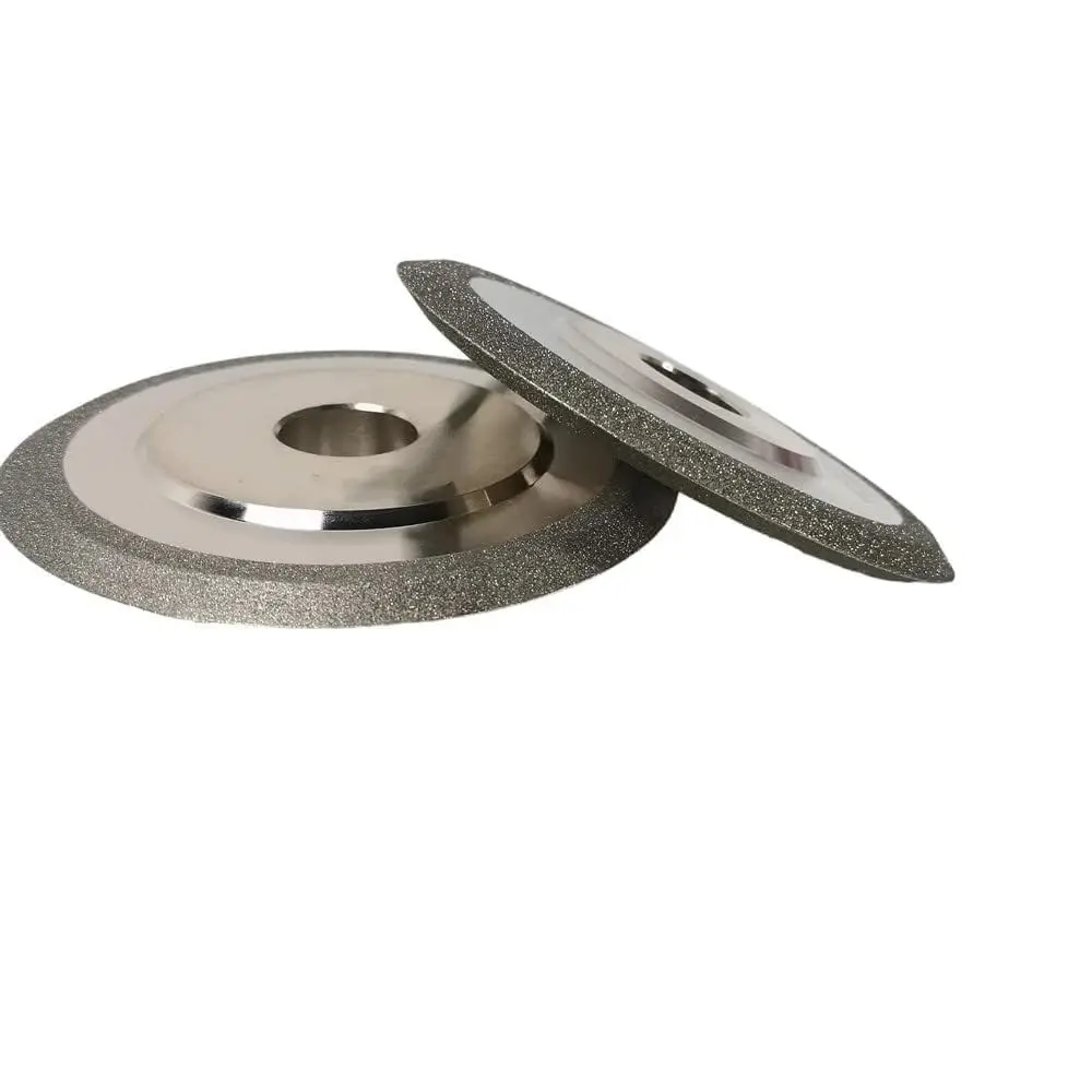 4 Inch 60 Degree V-Shaped Groove Diamond Grinding Wheel, Electroplated Abrasive for Hard Alloy Sharpening, 100mm Medium Grit 200 Grinding Tool