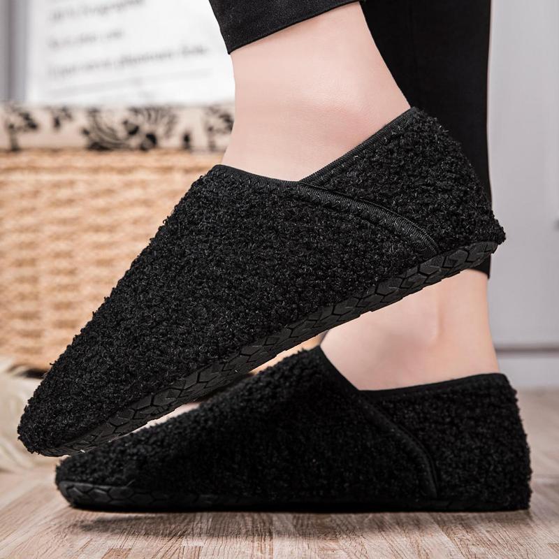 Winter Cotton Shoes for Women House Slippers Cozy Sock Shoes with Soft Rubber Sole Slip On for Indoor Outdoor