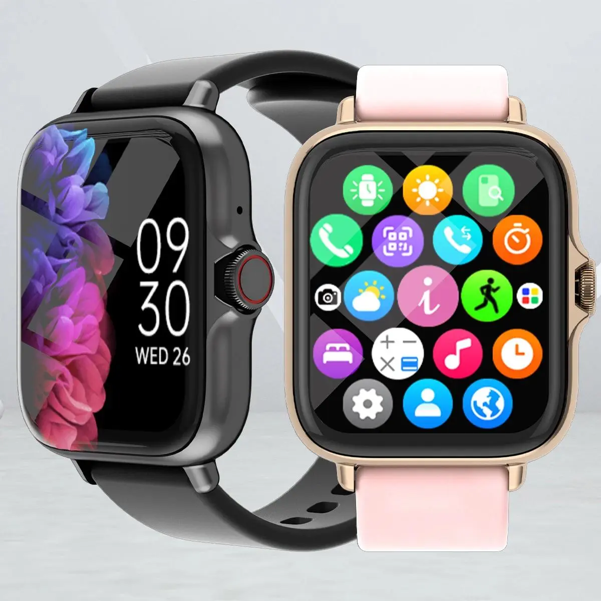 Smartwatch Waterproof, Wireless Touchscreen multifunctional Fitness watch Tracker with Heart Rate sleep monitor Monitor, Sleep Tracking, Pedometer, Call & Message Notification, Voice Call Support, Unisex Wearable Device