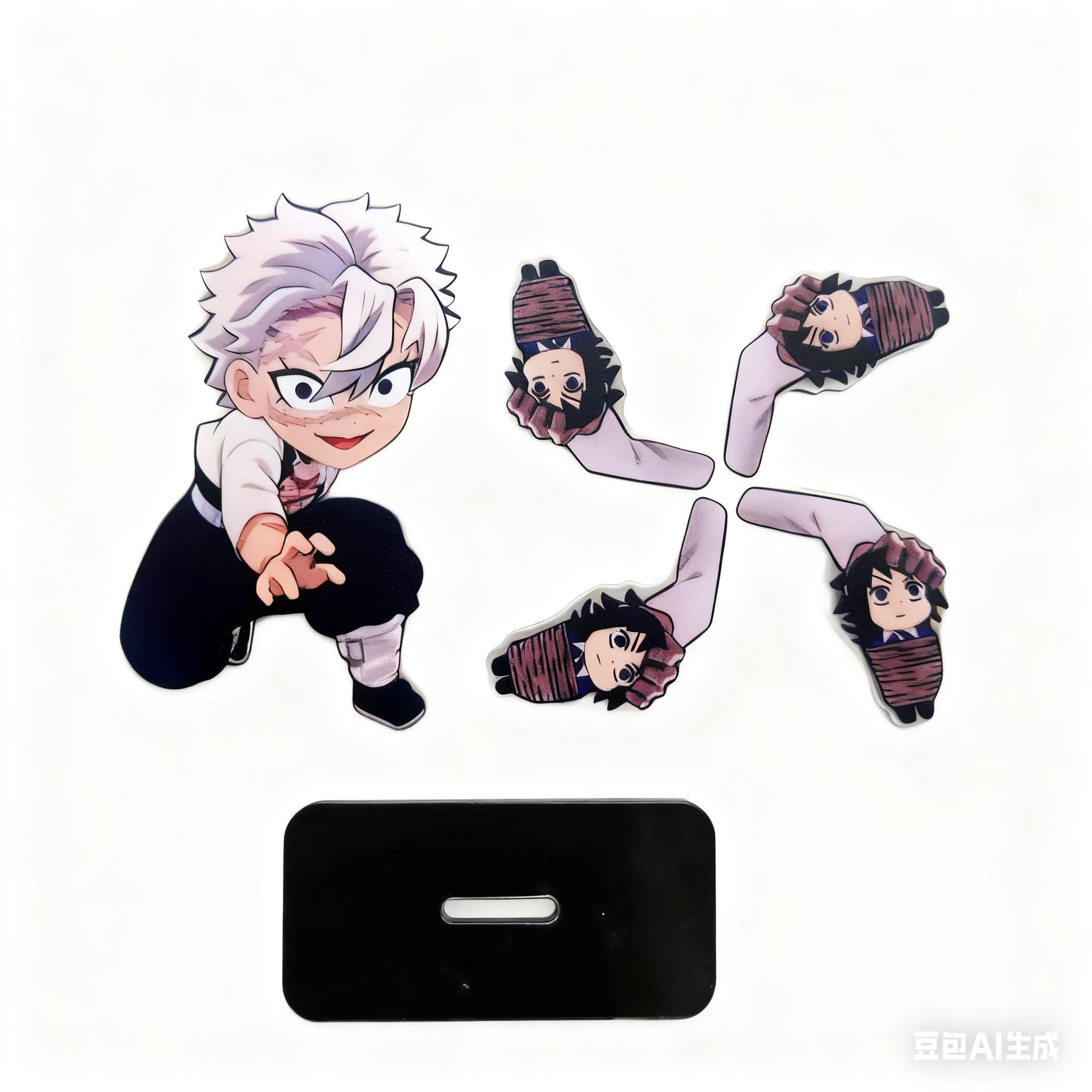 Demon Slayer Anime Peripheral Hand Can Rotate Ornament Shinazugawa Sanemi Tomioka Giyuu 5CM Acrylic Stand Figure Fans Gift