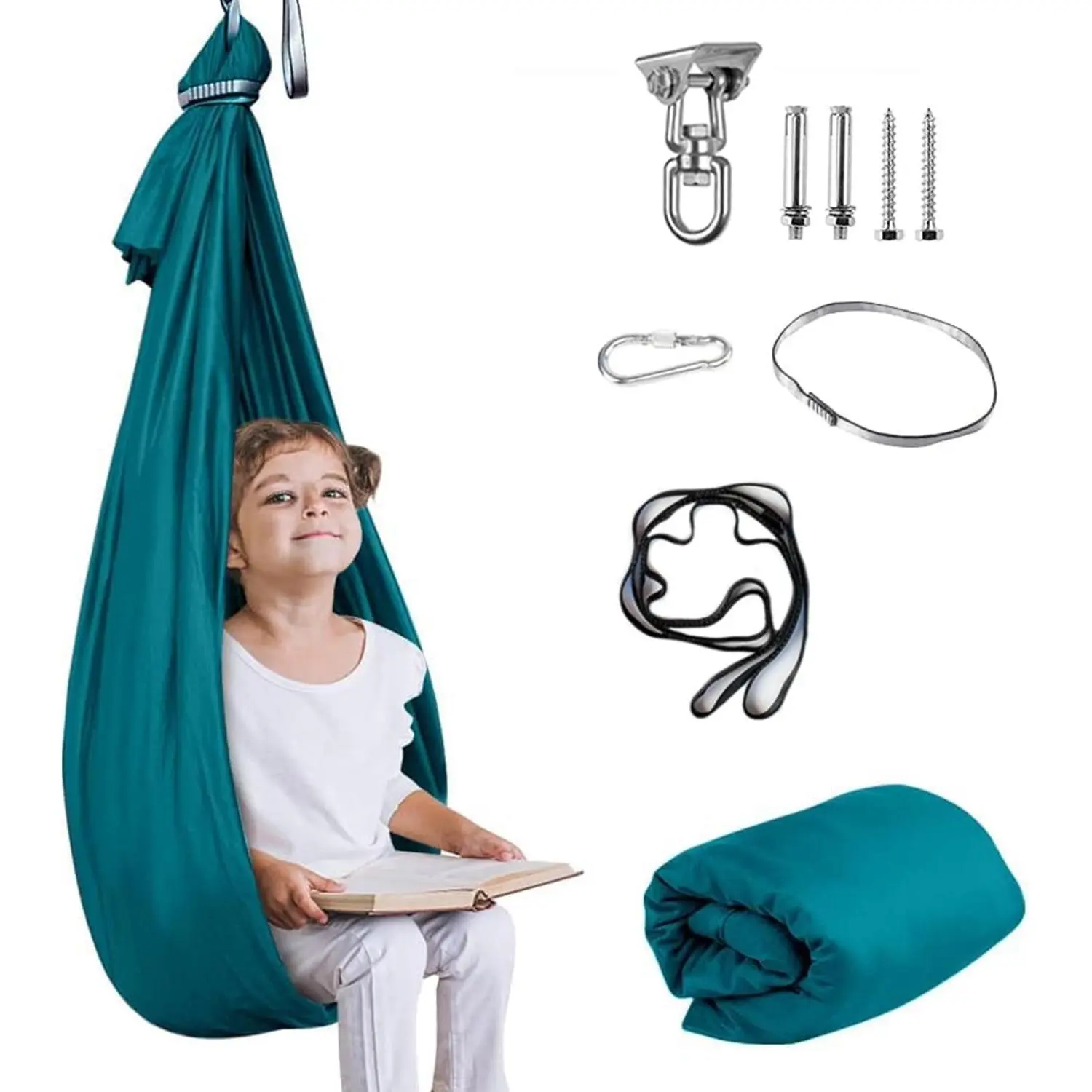 Therapy Swing for Kids with Special Needs (Hardware Included) Snuggle Swing Cuddle Indoor Outdoor Adjustable Hammock for Children with Autism, ADHD, Aspergers, Sensory Integration