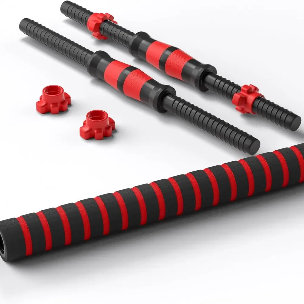 Adjustable Dumbbell Bar Handle Set, Multi Size Fitness Bar Suitable for 1 Inch Weight Plates, Home Gym Strength Workout Accessories, Strength Training Equipment