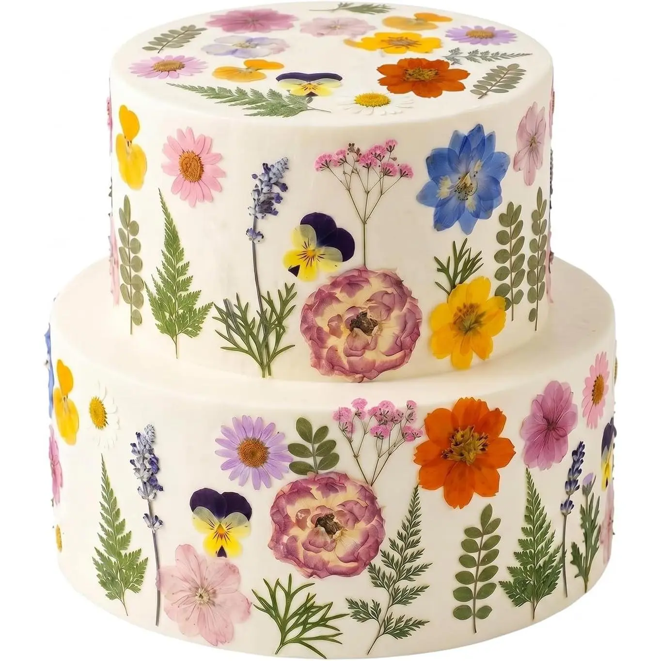 Baby in Bloom Pressed Flowers Cake Toppers Flower Cake Decorations for Women Birthday Bridal Baby Shower Wedding Party Decor