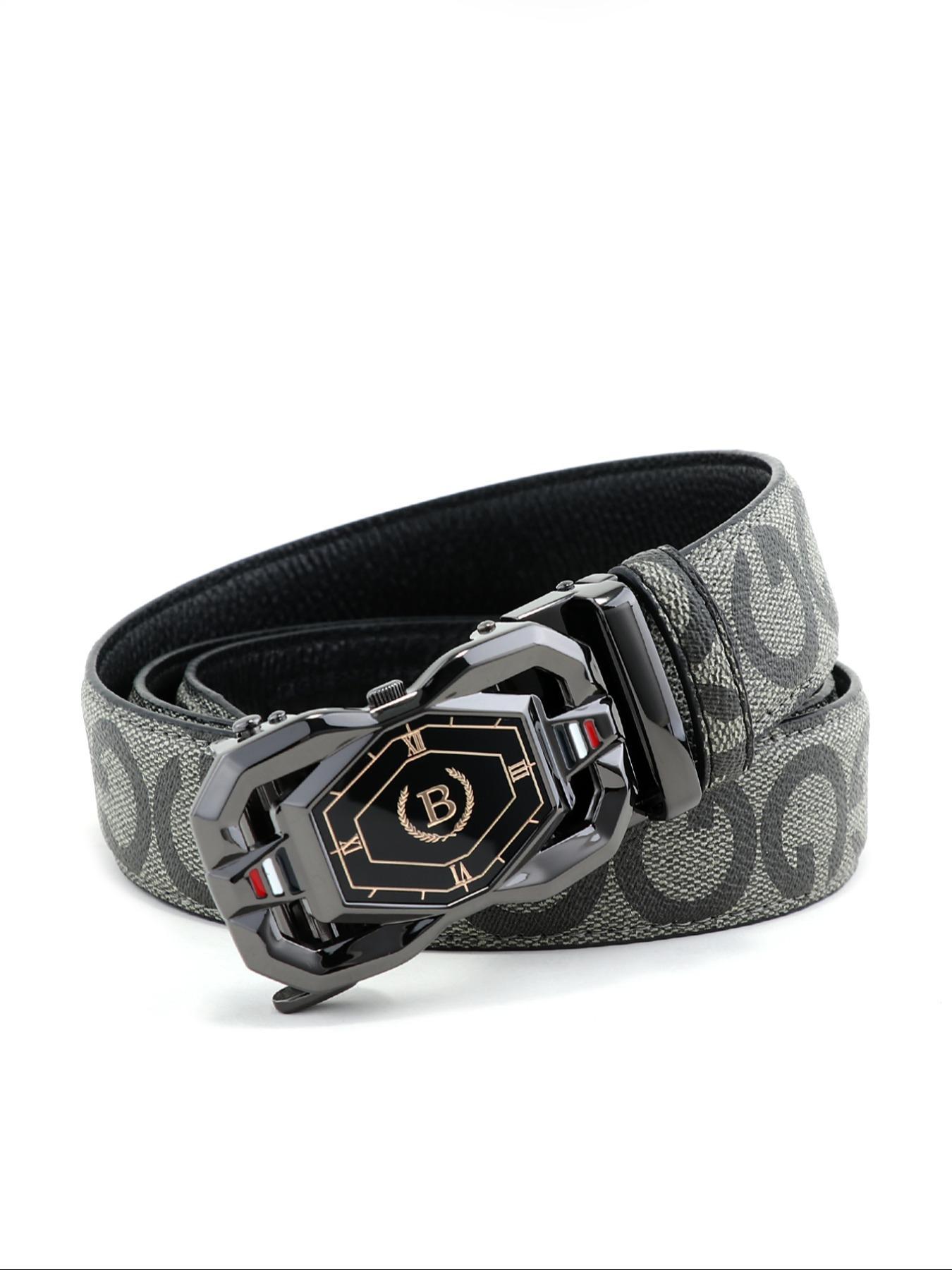 New Trendy Fashion Men's Belt, Casual Business Leather Belt, Versatile Daily Wear Waistband for Suits & Pants, Adjustable Waist Belt, Elegant Belt Buckle