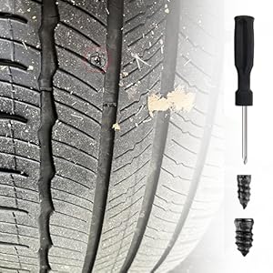 Rubber Flat Tire Repair Kit for Fast Repair of Tire Punctures,Tire Plug Kit with Screwdriver,Durable Car Tire Repair Kit Self-Service Repair Nails for Car Motorcycle Truck. Rubber Flat Tire Repair Kit for Fast Repair of Tire Punctures,Tire Plug Kit with Screwdriver,Durable Car Tire Repair Kit Self-Service Repair Nails for Car Motorcycle Truck.