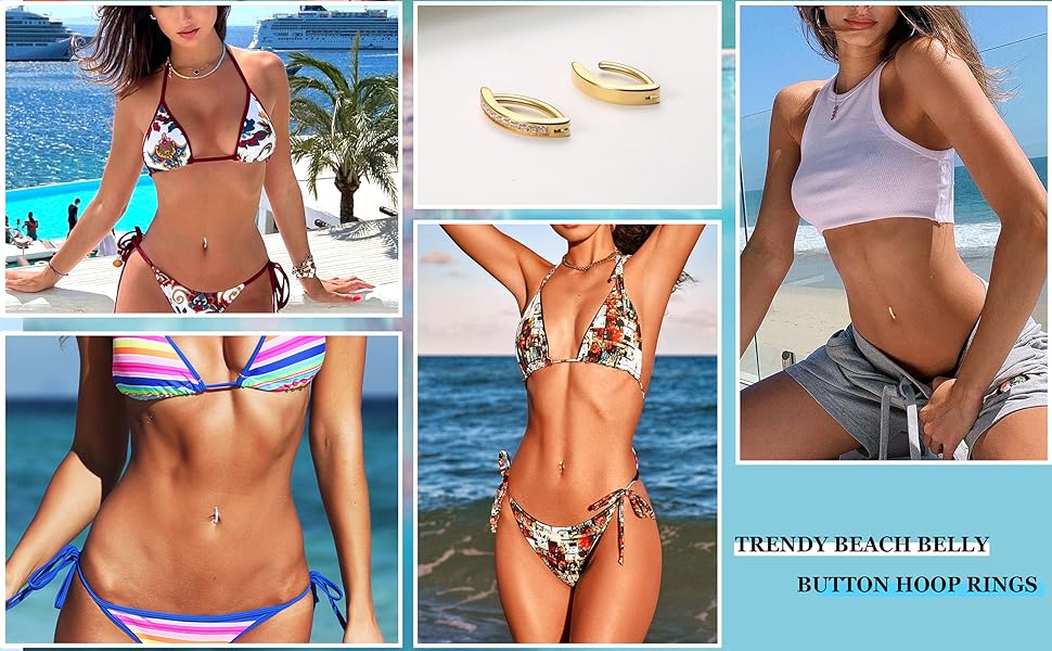 CASSIECA Titanium Belly Button Rings 14G G23 Solid Titanium Belly Button Piercing Clear CZ Clicker Belly Rings for Women  CZ Opal Belly Rings Simple Reverse Navel Rings Belly Piercing Body Jewelry