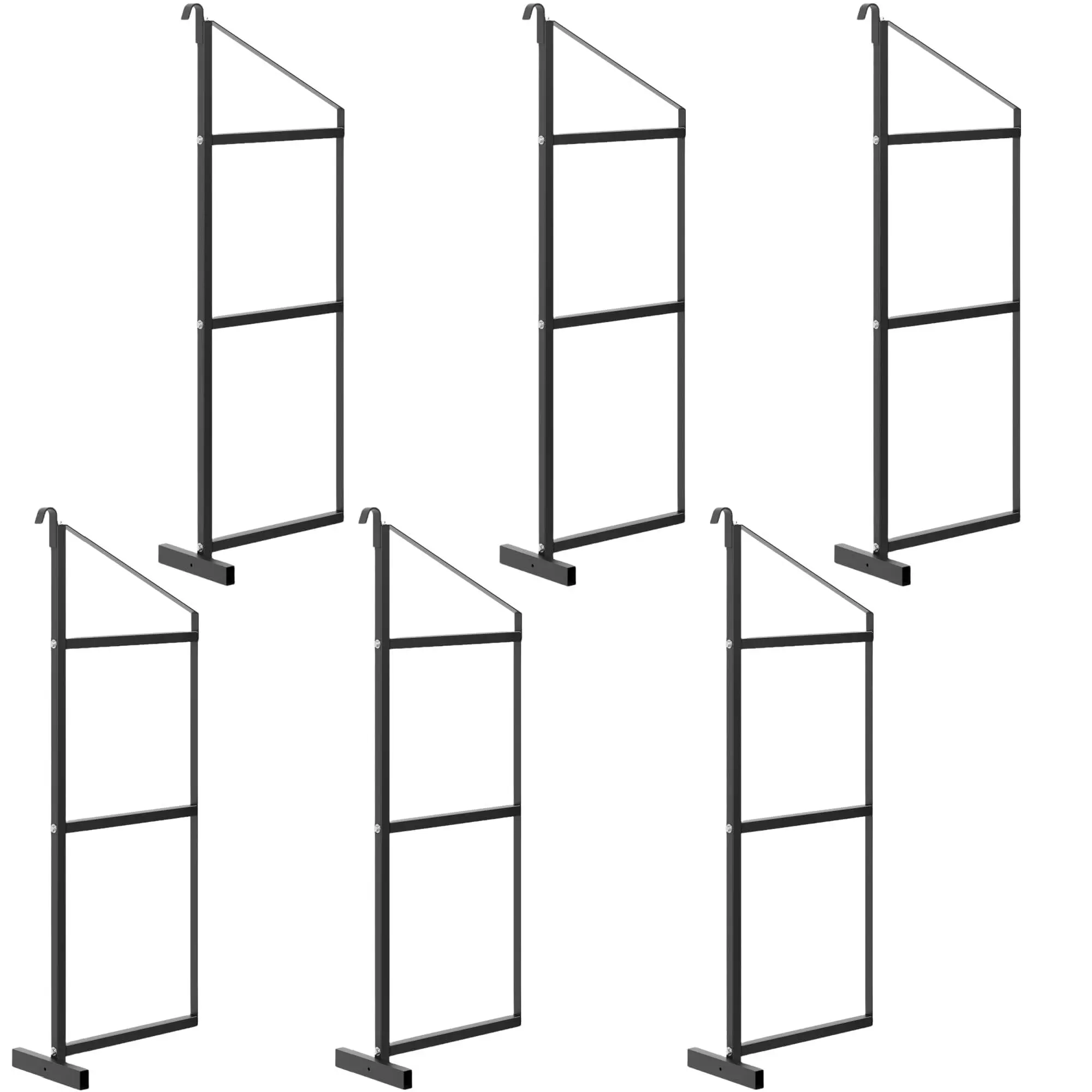 GAOMON 6PCS Steel Shipping Container Shelving Brackets - Mountable, 1100 lbs Capacity, Adjustable Wall Shelf Supports, Durable Shelf Hardware Accessories, Mount