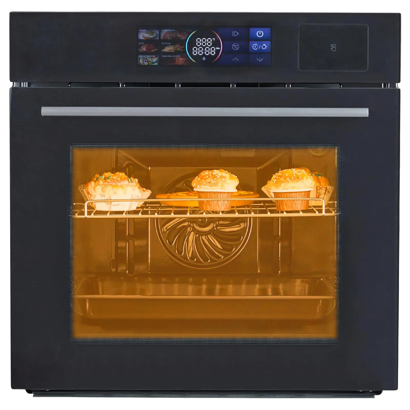 GARVEE24 Inch Stainless Single Wall Oven, LED Screen, 5 Modes