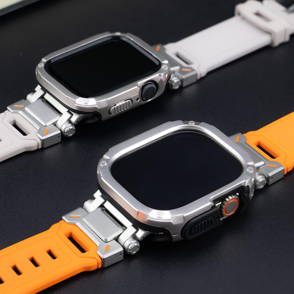 Suitable for Apple Apple watch10 ultra TPU strap + armor anti-fall case set