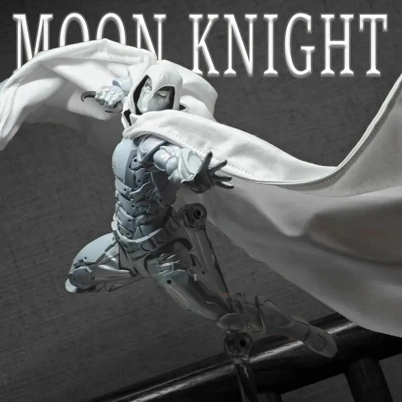 Kaiyodo Revoltech Yamaguchi No.178 Mechanical Moon Knight Action Figure Set, Garage Kit Collectible Toy for Gifting