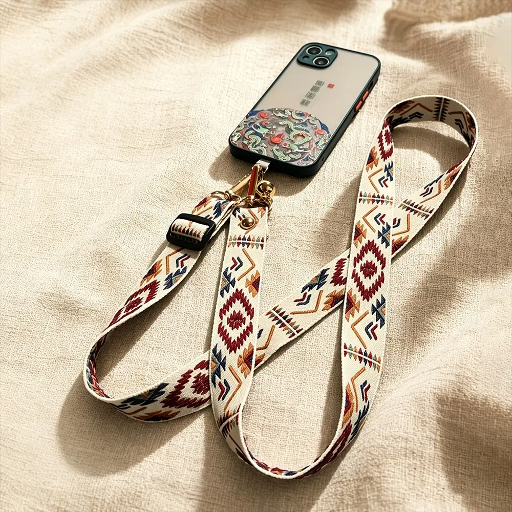 Boho Style Phone Lanyard, Adjustable Crossbody Neck Strap, Universal Anti-Loss Cord for Phone Cases, Versatile and Stylish Accessory