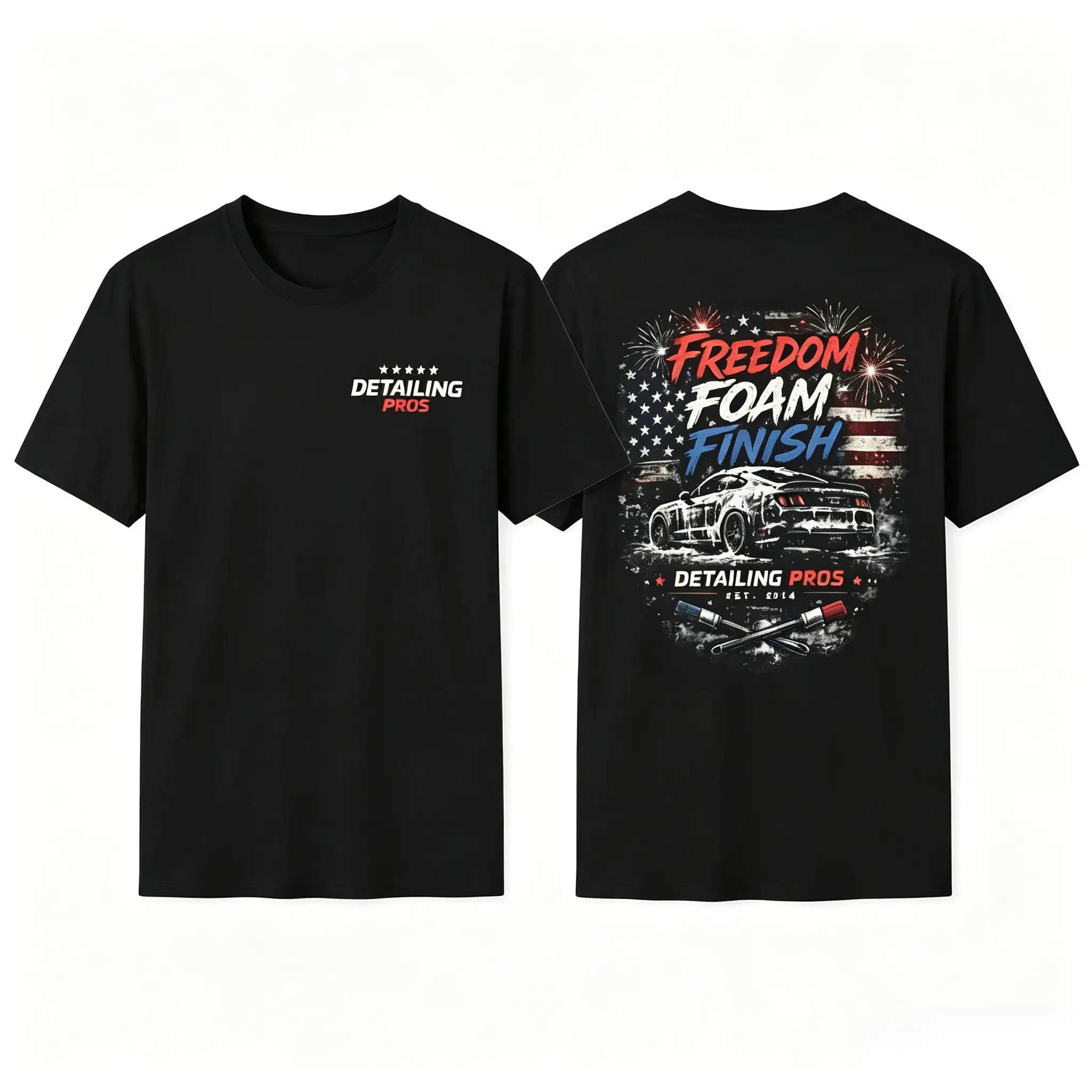 Men's Detailing Pros Logo T-Shirt, Lightweight Short-Sleeve Top, Everyday Automotive Car Detailing Apparel, Tshirt, Fabric, Streetwear, Fit, Cotton, Polyester