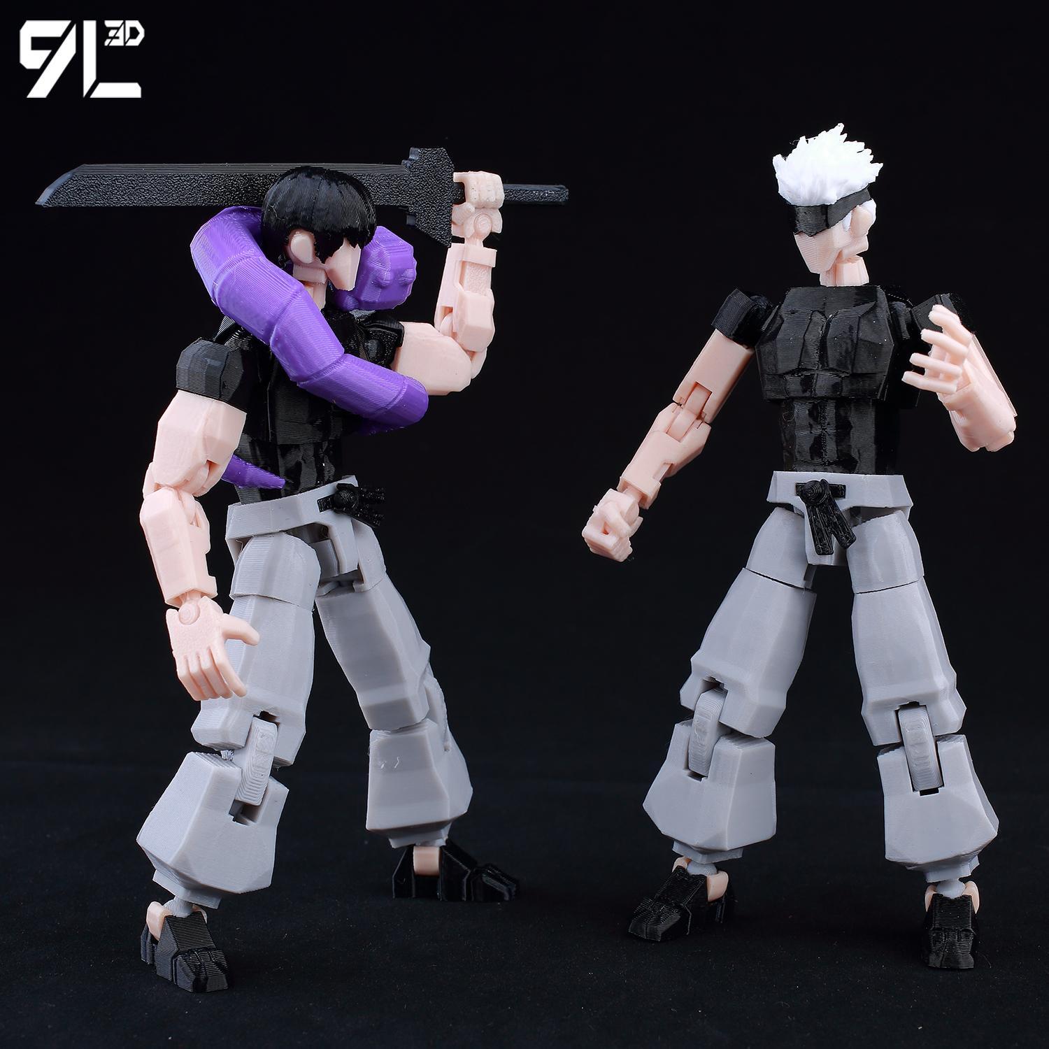 9L3D New 2025 Titan13 Fushiguro Desk Decoration LUCKY13 Mahoraga & Dogs T13 Multi-Jointed Dummy13 Stop Motion Animation For Fans