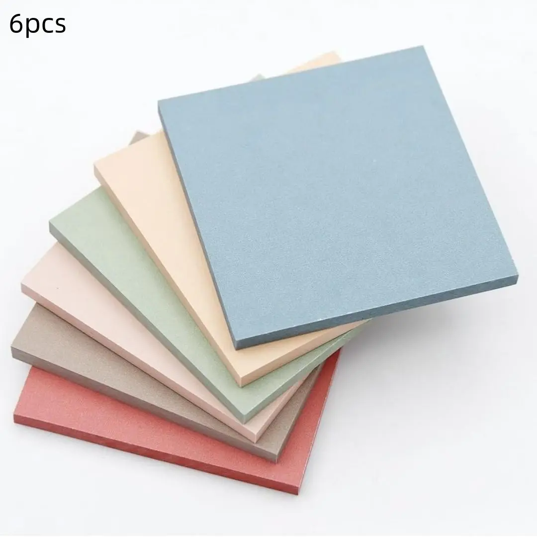 3x3 Inch Sticky Notes Set, 6 Vintage Color Self-Adhesive Stickers, Sticky Labels, 50 Sheets Per Pad, Ideal for Office, School, Home Organization