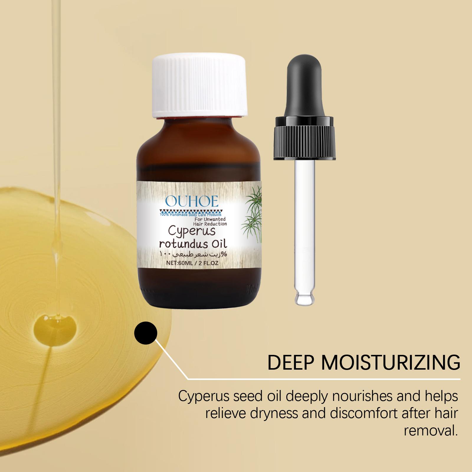 OUHOE Mugwort Hair Removal Care Oil - A gentle, plant-based essential oil product that gently polishes and smooths the body's skin for hair removal.It is mild, non-irritating, refreshing and non-greasy - the perfect choice for skincare.