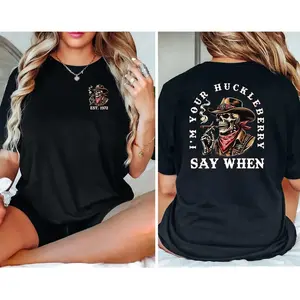 Personalized Year 1965-1980 I'M YOUR HUCKLEBERRY SAY WHEN Gen X shirt, Cowboys Cowgirls Style Gen X Shirt, Generation X Shirt, Full Colors, Full Sizes, For Men, For Women,mechanic