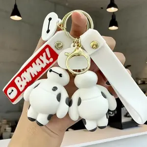 Baymax Keychain—a creative cartoon plush charm with an adorable design; perfect as a toy for children, a gift, or a small token to exchange between friends.