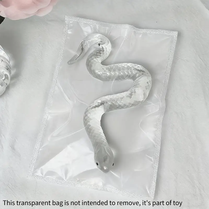 Snake-Shaped Transparent Ice Squishy Toy - Tabasquishy Slow Rebound Stress Reliever, Unisex Oddly Satisfying Soft Rubber Fidget Toy with Realistic Scale Texture, Highly Elastic Crystal-Clear Material