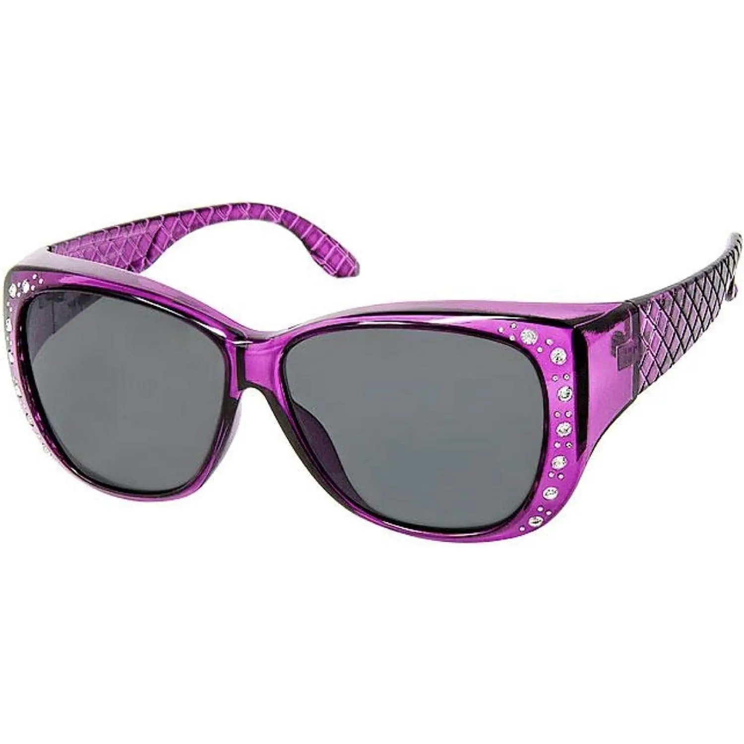 The Starlet Polarized 55 mm Fit Over OTG Butterfly Rhinestone Oval Rectangular Sunglasses