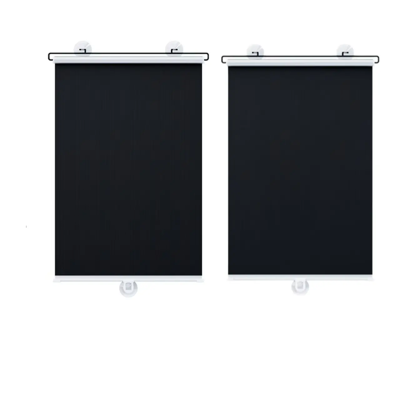 2-Piece Sun Shade Roller Blind, Easy Installation, PVC Material, Modern No-Drill Blackout Curtain, Heat Insulation, Home and Car Windows