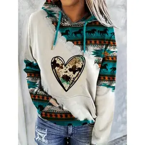 Kangaroo pocket hoodie, casual long sleeved drawstring hoodie, sportswear, women's clothing