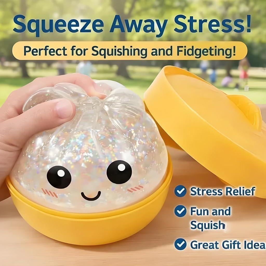 Dumpling Squishies carry around soft non-stick hand squeeze pull back decompression toy