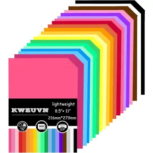 300 Sheets Colored Paper, 8.5 X 11 Colored Printer Paper Lightweight Construction Paper Double Sided Origami Paper for Crafts & Art, 20 Assorted Colors 70gsm/19lb