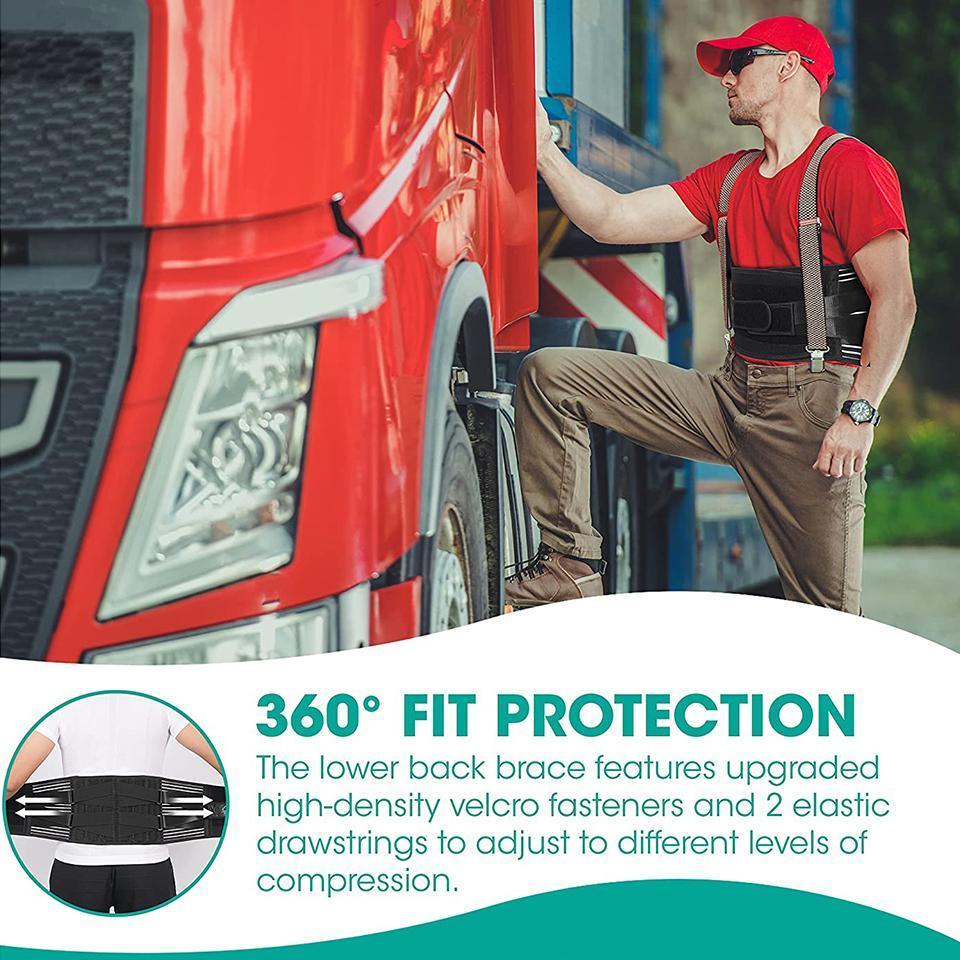 Back Braces for Lower Back Waist Belt with 6 Stays Breathable Lumar Belt for Men Women Work Waist Girdle Support Healthcare