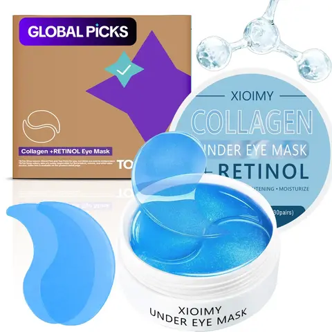 Collagen & Retinol Under Eye Mask, 60pcs Moisturizing Eye Masks, Deep Hydrating Eye Care Mask, Eye Care Product for Women & Men