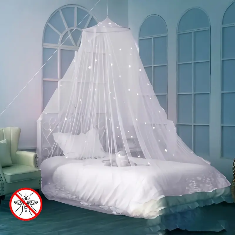 Mosquito Net,Mosquito Proof Net,Princess Canopy for Bed,Dome Bed Canopy,Glow in the Dark Bed Canopy,Anti Mosquito Bed Canopy,Mosquito Net for Double Bed,Bed Canopy Mosquito Net,Hanging Bed Netting,Full Coverage Bed Canopy,Breathable Mesh