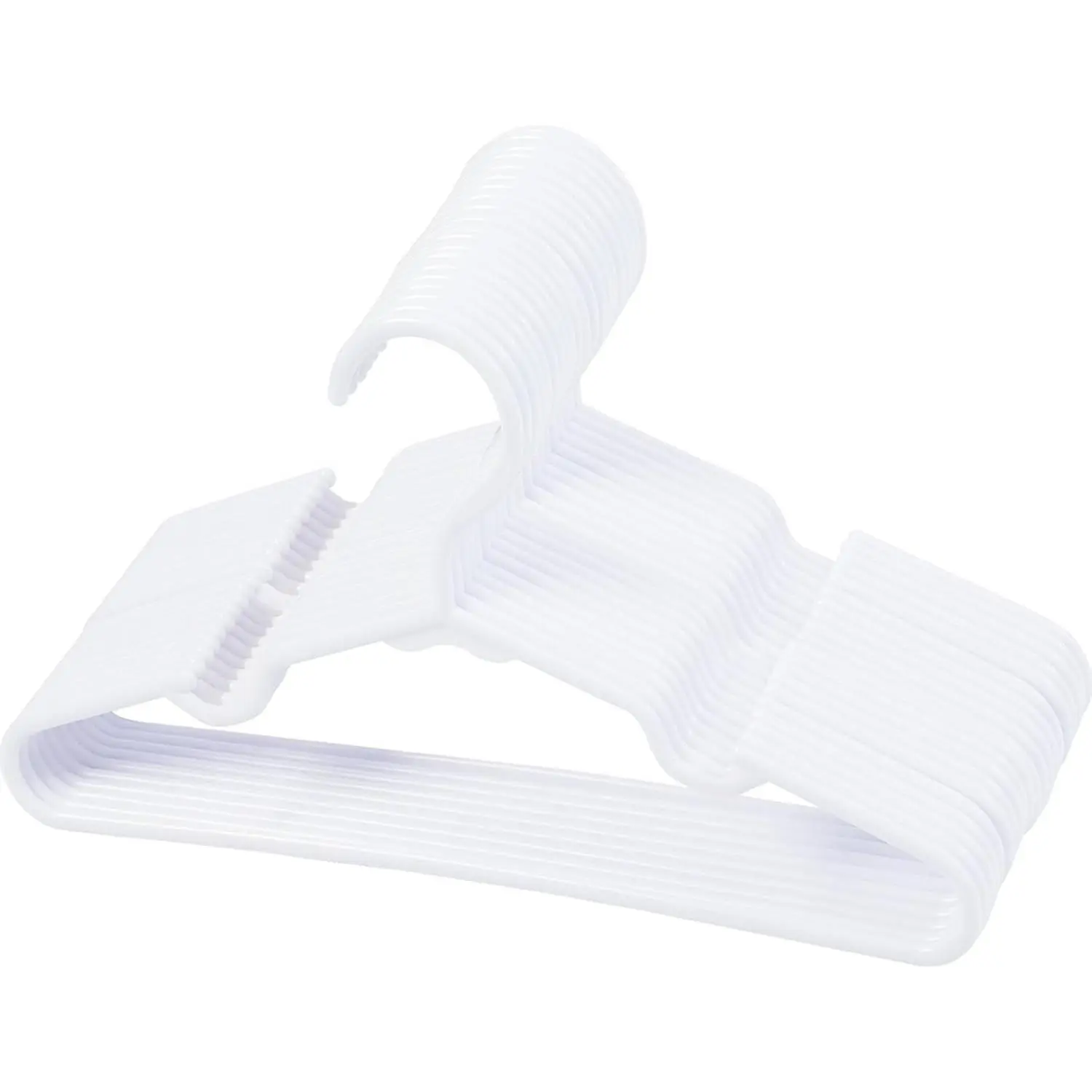 20- White   Closet Hangers, Non-Slip Laundry  Pant Hanger for  Clothes , Ultra-Thin Plastic Hanger for Girl Boy