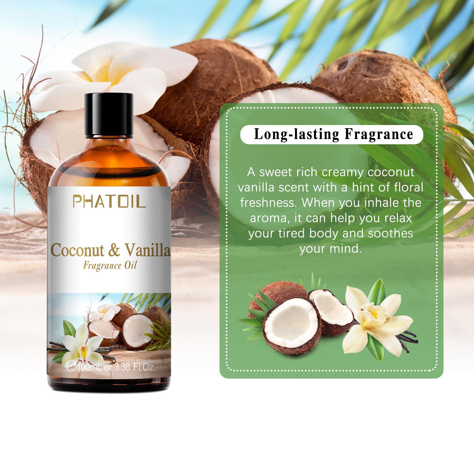 Coconut & Vanilla Essential Oil, 1 Count Pre-diluted Essential Oil for Diffuser & Humidifier, Scented Oils, Scented Home Fragrance, Fragrance Oil for Skin Care & Candles & Soaps Making, Room Scents, Healthcare, Aromatherapy Diffuser Oil