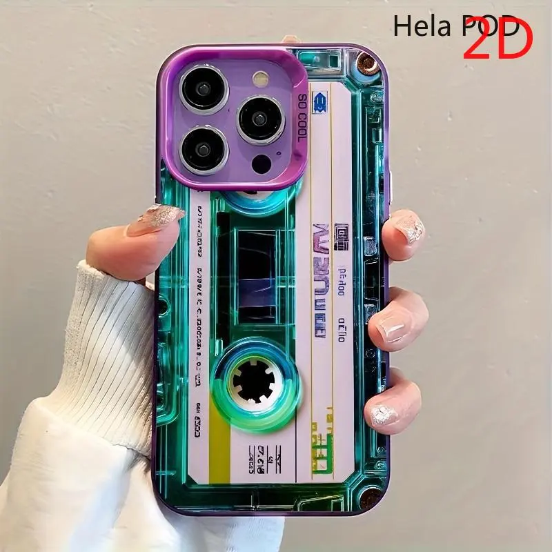 Unique blue-green transparent tape creative design phone case, matte back protective case, suitable for iPhone 17/16/15/14/13/12/11/X/XS/XSMAX/XR/7P/8P/16E/17E, stylish and full of youthful vibe, suitable as a holiday gift for friends, family, or yourself