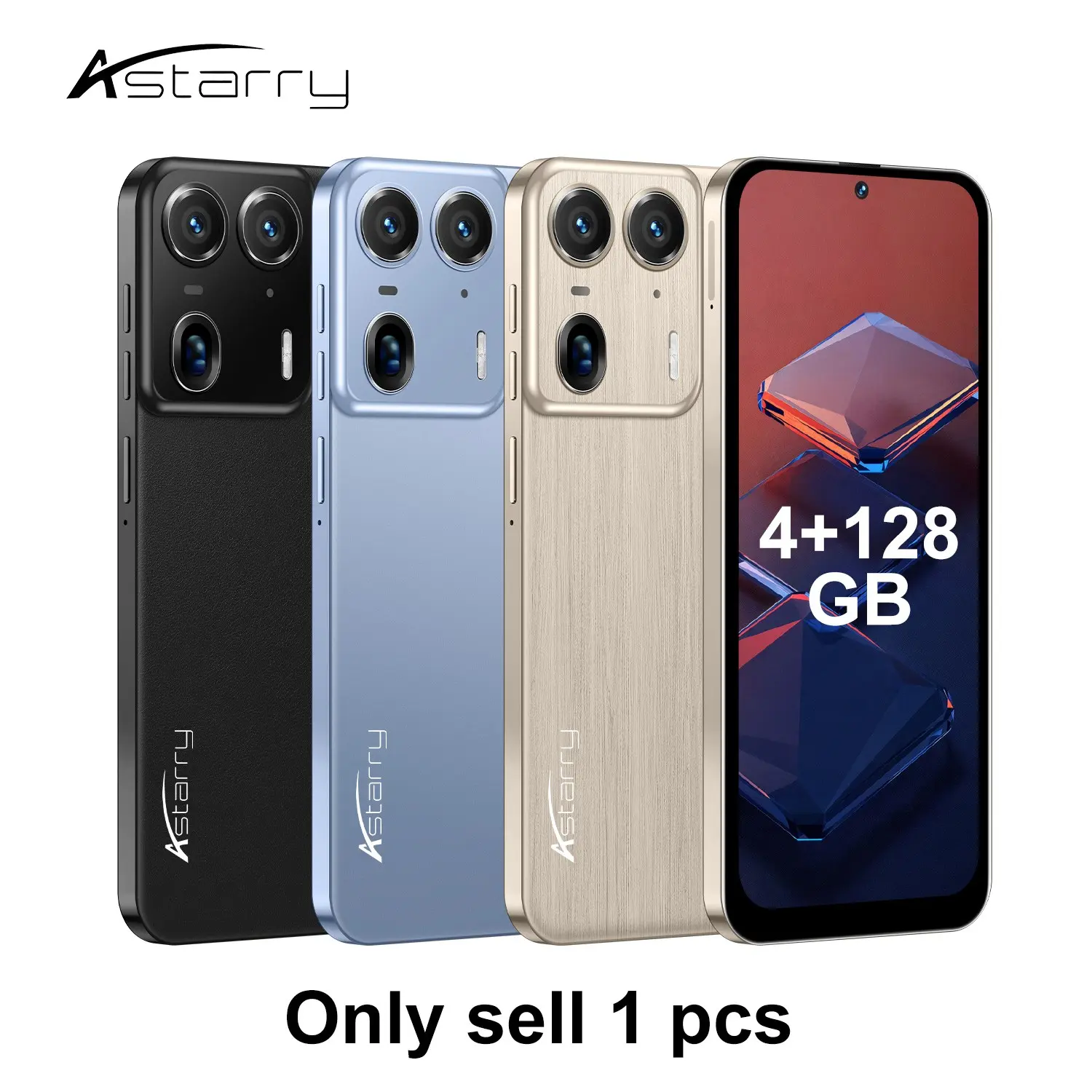 Astarry-E50 Ultra Mtk6762 Octa-Core, 4+128GB, 6.9-Inch Screen, 800m+2100mp Camera, 5000mah Battery, Android 12, Dual Unlock