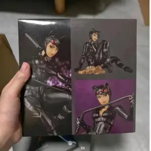 AC Factory Arkham Catwoman Anime Figure Kaiyodo Revoltech Amazing Yamaguchi Catwoman Action Figurine Collectible Model Toys Gift