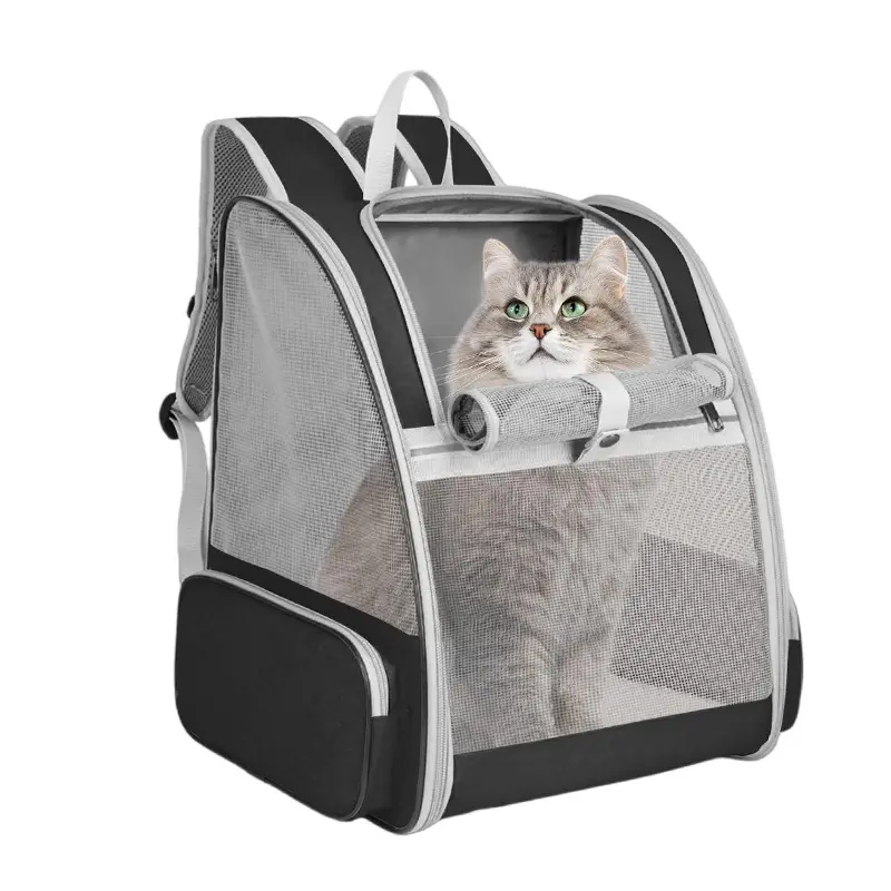 Cat Carrier Backpack for Kitties Small Dogs Puppies, Breathable Cat Bag, Small Dog Travel Backpack Carrier for Kitten Puppy Bunny (up to 22lbs)