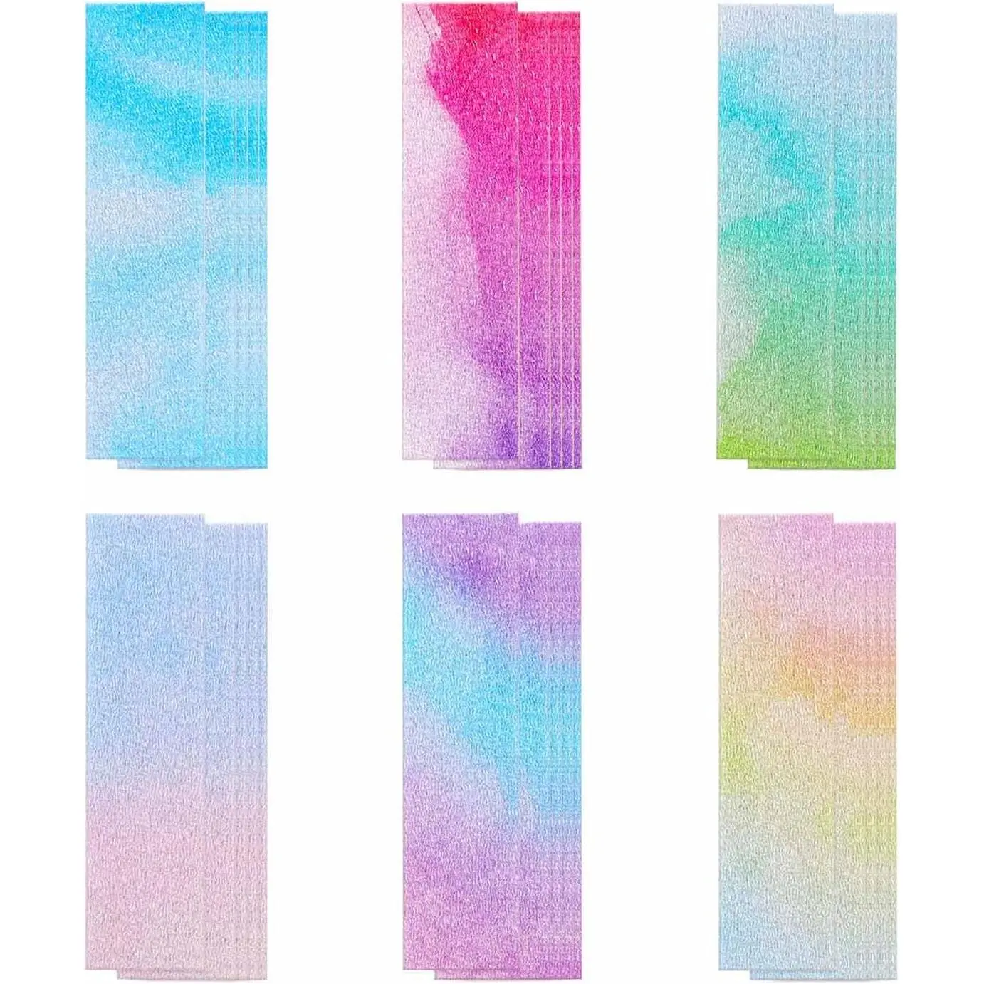 36 Pieces Anxiety Sensory Stickers Fidget Textured Strips Stress Anxiety Relief for Adults Teens Calm Strips with Tactile Rough Textured for Classroom Desk Office Sensory Strips (Watercolor Style)