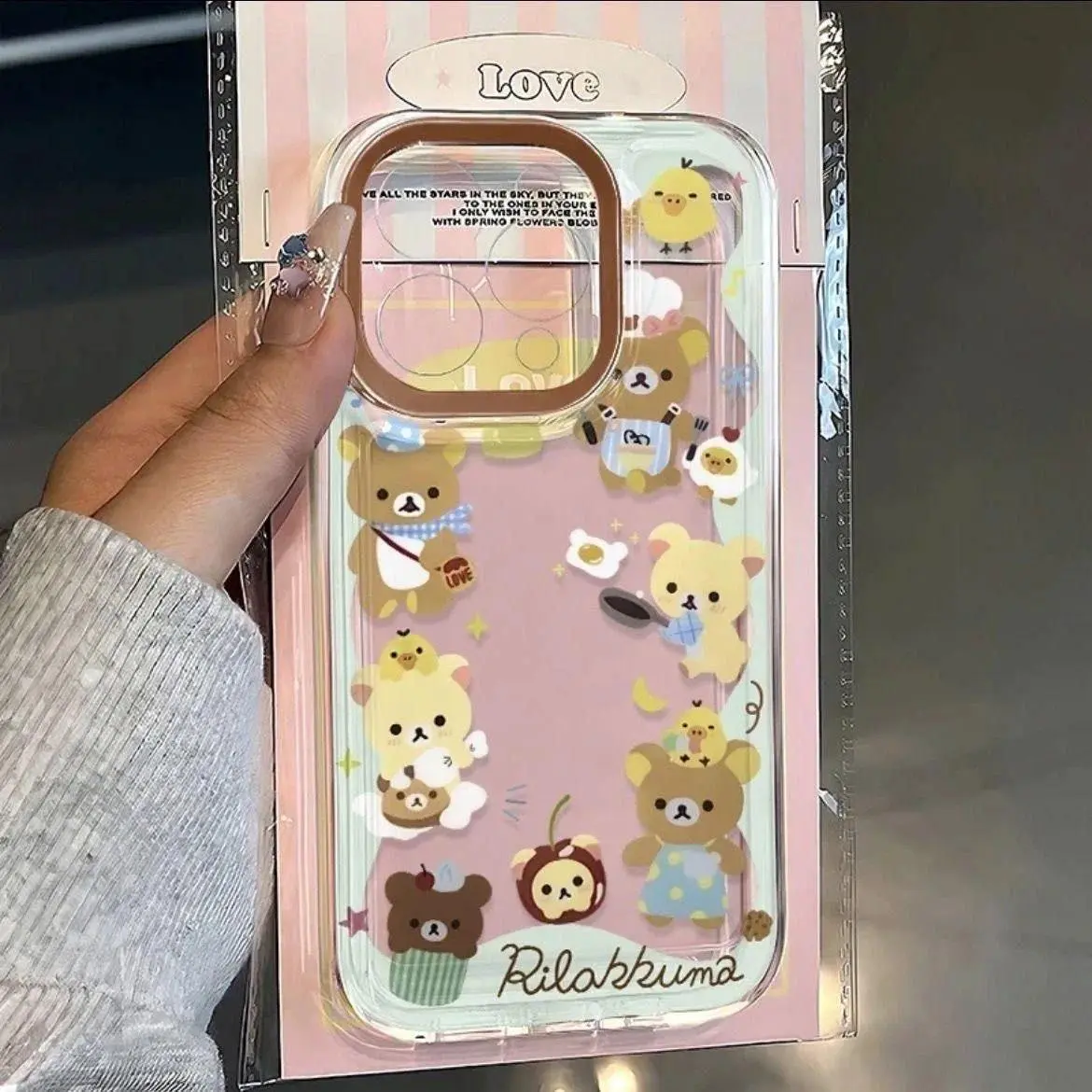 Cute R-RilakkumaS Cartoon BearS Phone Case For iPhone 17 Promax 17E 16 Plus 15 14 13 12 11 Pro 17Air & Samsung Galaxy S26 Ultra S25 S24 S23 S22 Plus FE Anti-fall Transparent TPU Shockproof Protective Cover