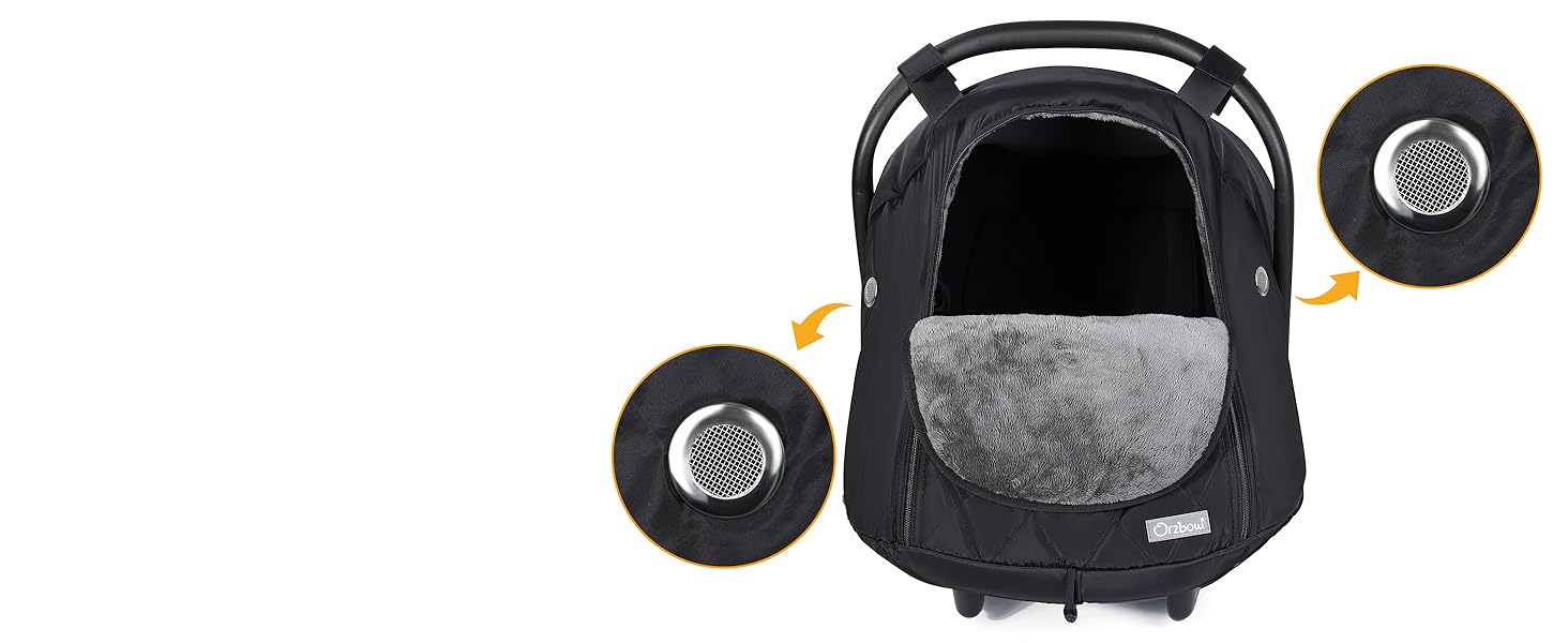 Car Seat Cover Baby - Waterproof Carseat Cover for Doona Car Seat and Stroller, Breathable Winter Infant Carseat Canopy with Zipper Access, Rain and Wind Proof, Winter Baby Essentials, Black Car Seat Cover Baby - Waterproof Carseat Cover for Doona Car Seat and Stroller, Breathable Winter Infant Carseat Canopy with Zipper Access, Rain and Wind Proof, Winter Baby Essentials, Black