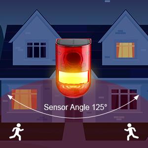 Solar Motion Sensor Alarm Siren, 129dB Outdoor Security Alert with 6 LED Flash Warning, Dual Solar and DC Charging : Industrial & Scientific