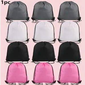 Four-Color Drawstring Backpack, Nylon Sports Bag, Large Capacity Travel Bag, Unisex Durable Fitness Yoga Bag, Christmas Gift Storage Bag