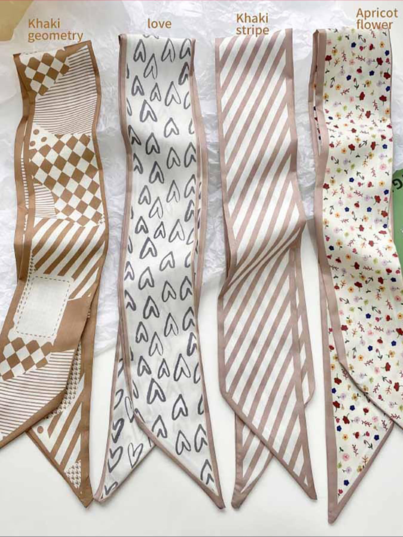 Boho Style Love Heart & Floral & Geometric Pattern Hair Band, Fashionable Hair Accessories for Women & Girls, Minimalist Bandana Headwear Suitable for Thick Hair