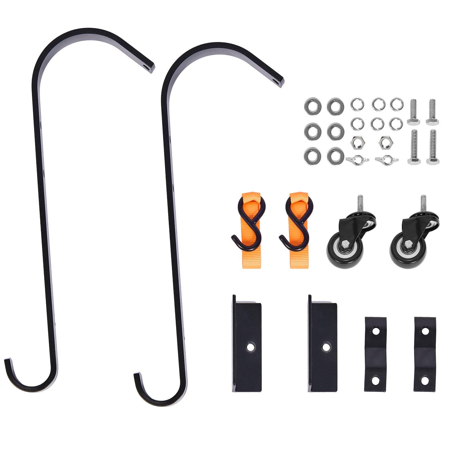 VEVOR Ladder Roof Hook, 2 Pack with Fixed Wheel & Swivel Bar, Wheel Heavy Duty Steel Ladder Stabilizer, Roof Ridge Extension for Damage Prevention, 600 lbs Weight Rating, Easy to Access Steep Roofs VEVOR Ladder Roof Hook, 2 Pack with Fixed Wheel & Swivel Bar, Wheel Heavy Duty Steel Ladder Stabilizer, Roof Ridge Extension for Damage Prevention, 600 lbs Weight Rating, Easy to Access Steep Roofs